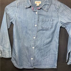 Cat & Jack Light Blue Denim Button-Down Shirt